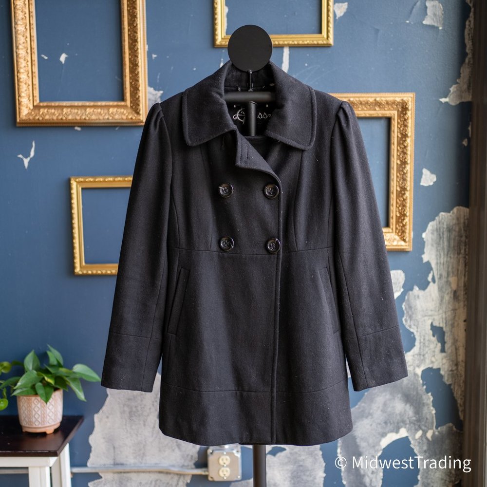 Guess Women's Black Peacoat